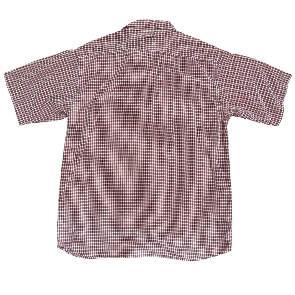 The North Face Men's Burgundy Checkered Modal Blend Large Shirt - Picture 2 of 12